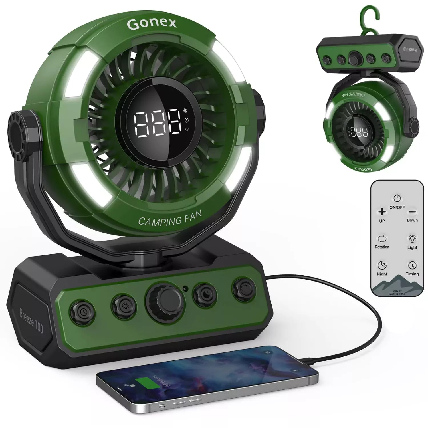gonex-portable-camping-fan-for-tent-rechargeable-with-20-000mah-power-bank image 8