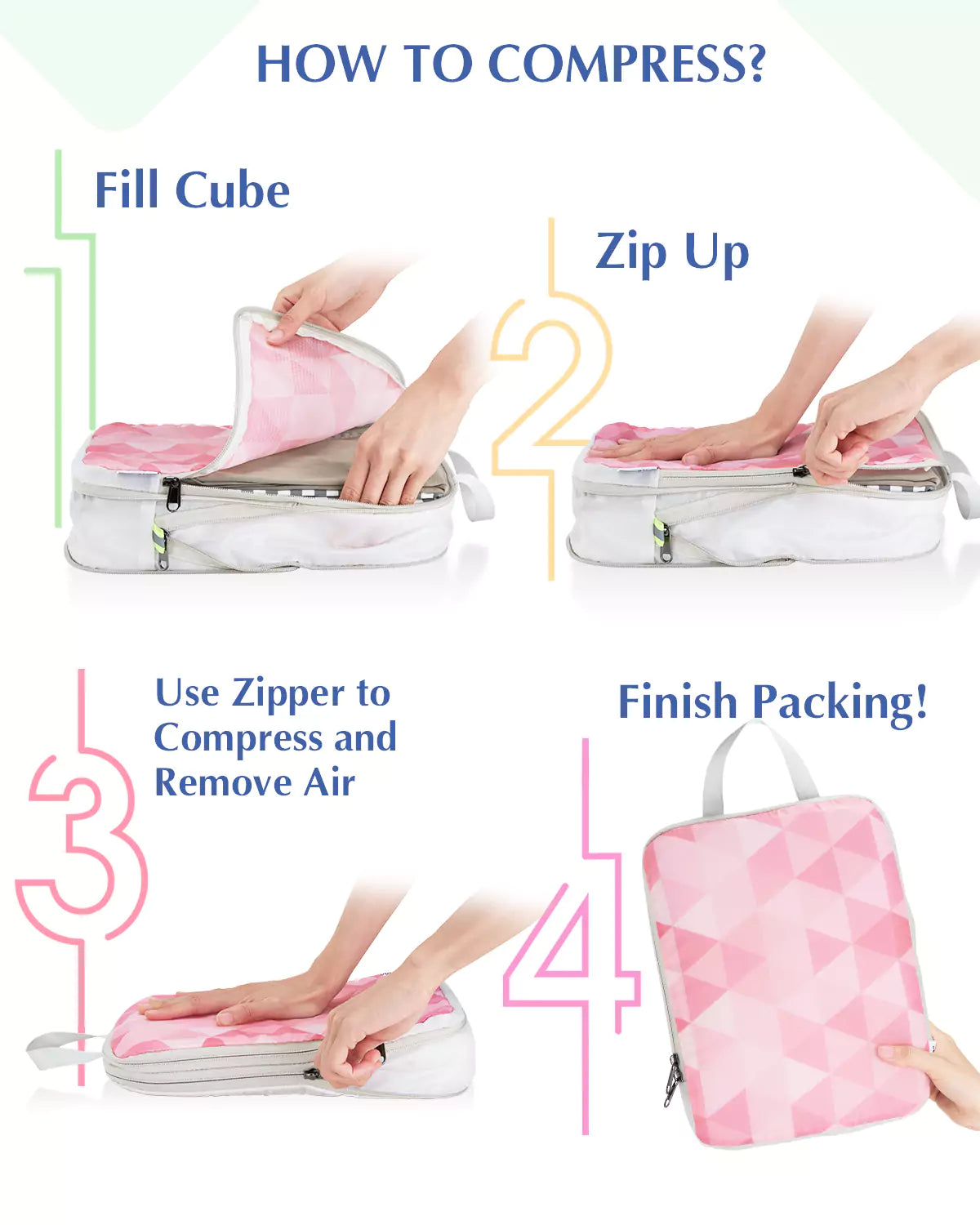 crystal-dreams-compression-packing-cubes-by-gonex-watercolor-design-4-set image 5
