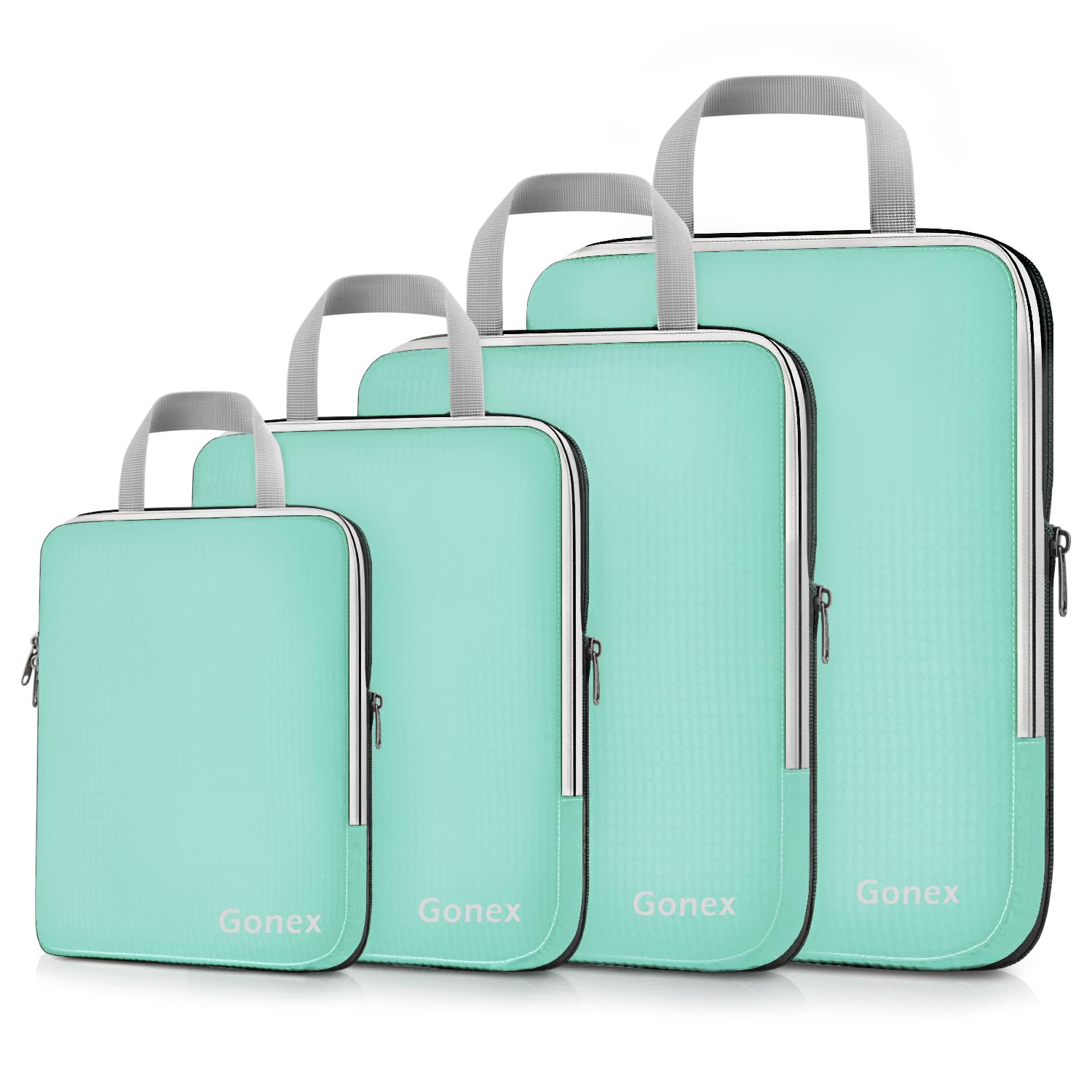 gonex-compression-packing-cubes-for-travel-4-piece-set-xl-l-m-s-rip-stop-nylon image 2