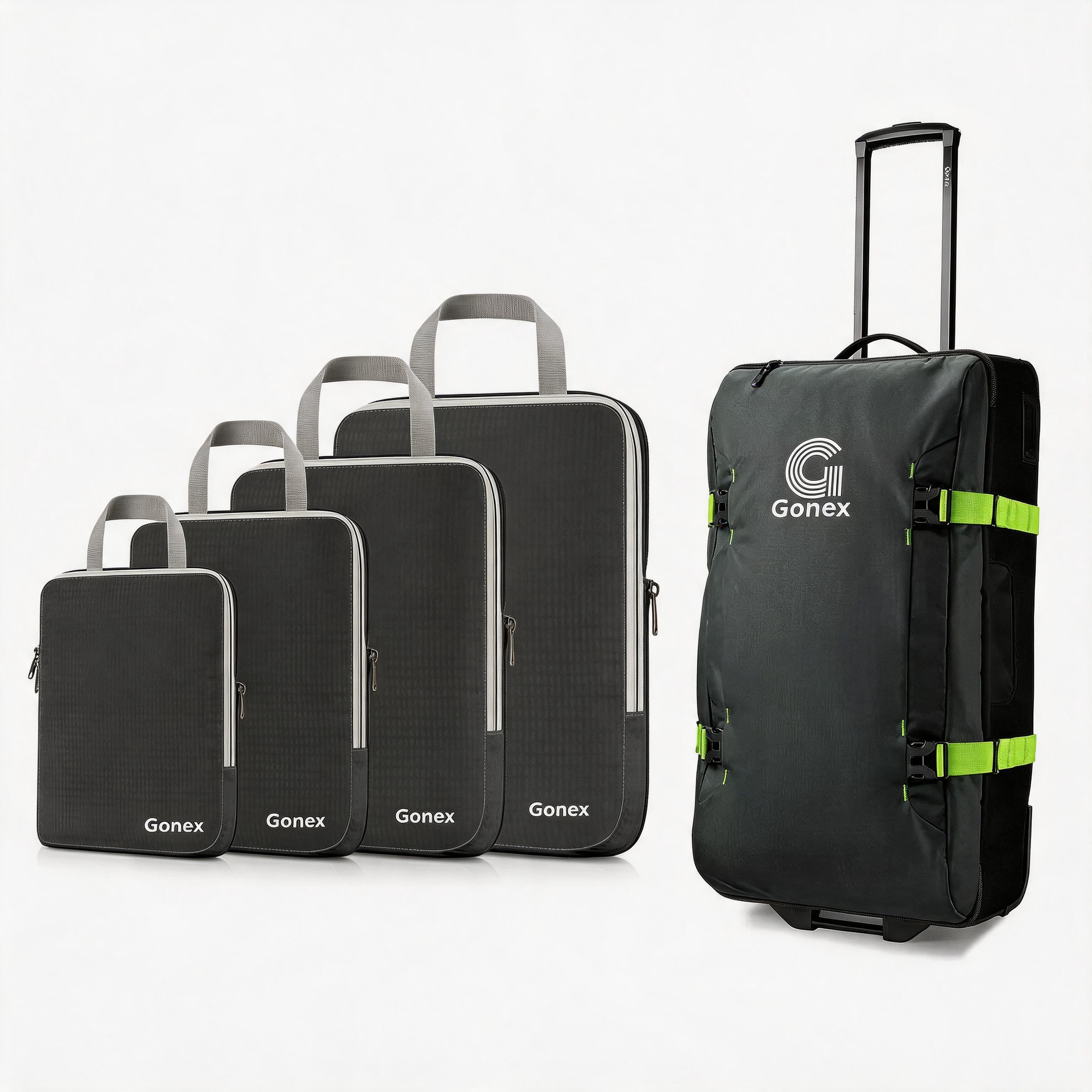 gonex-long-haul-flight-2-piece-set-30-rolling-duffle-4-piece-compression-cubes image 3