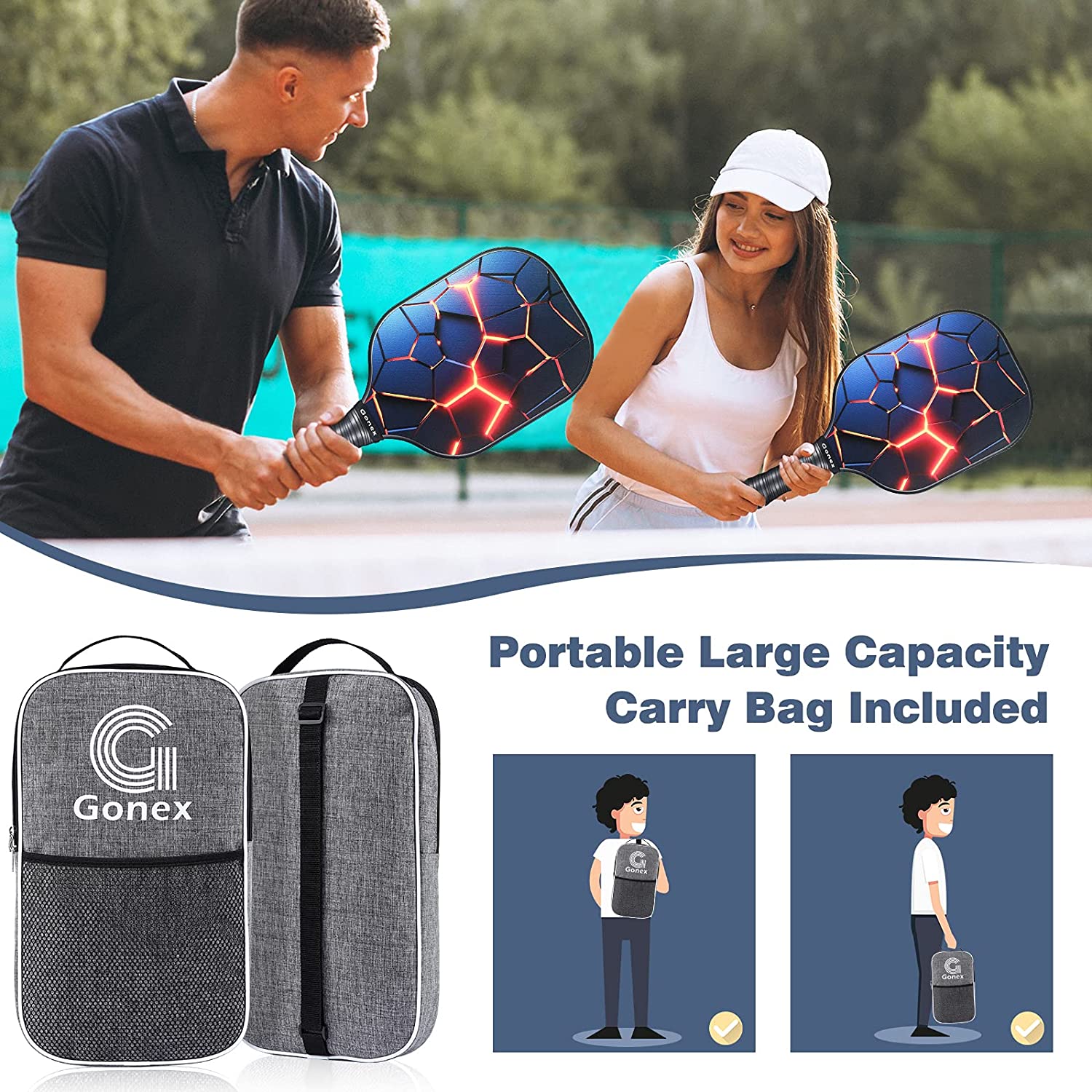gonex-pickleball-paddles-set-of-4 image 2