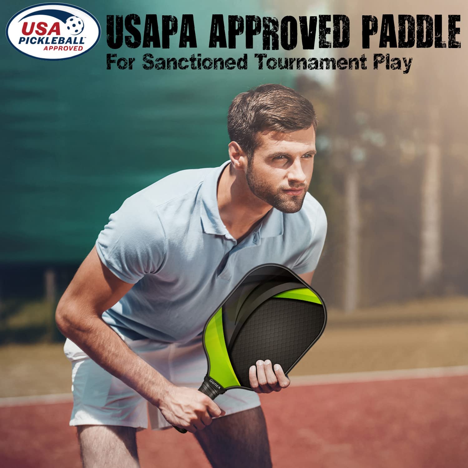 gonex-pickleball-rackets-set-of-2-premium-composite-paddles-for-beginners-to-pro image 2