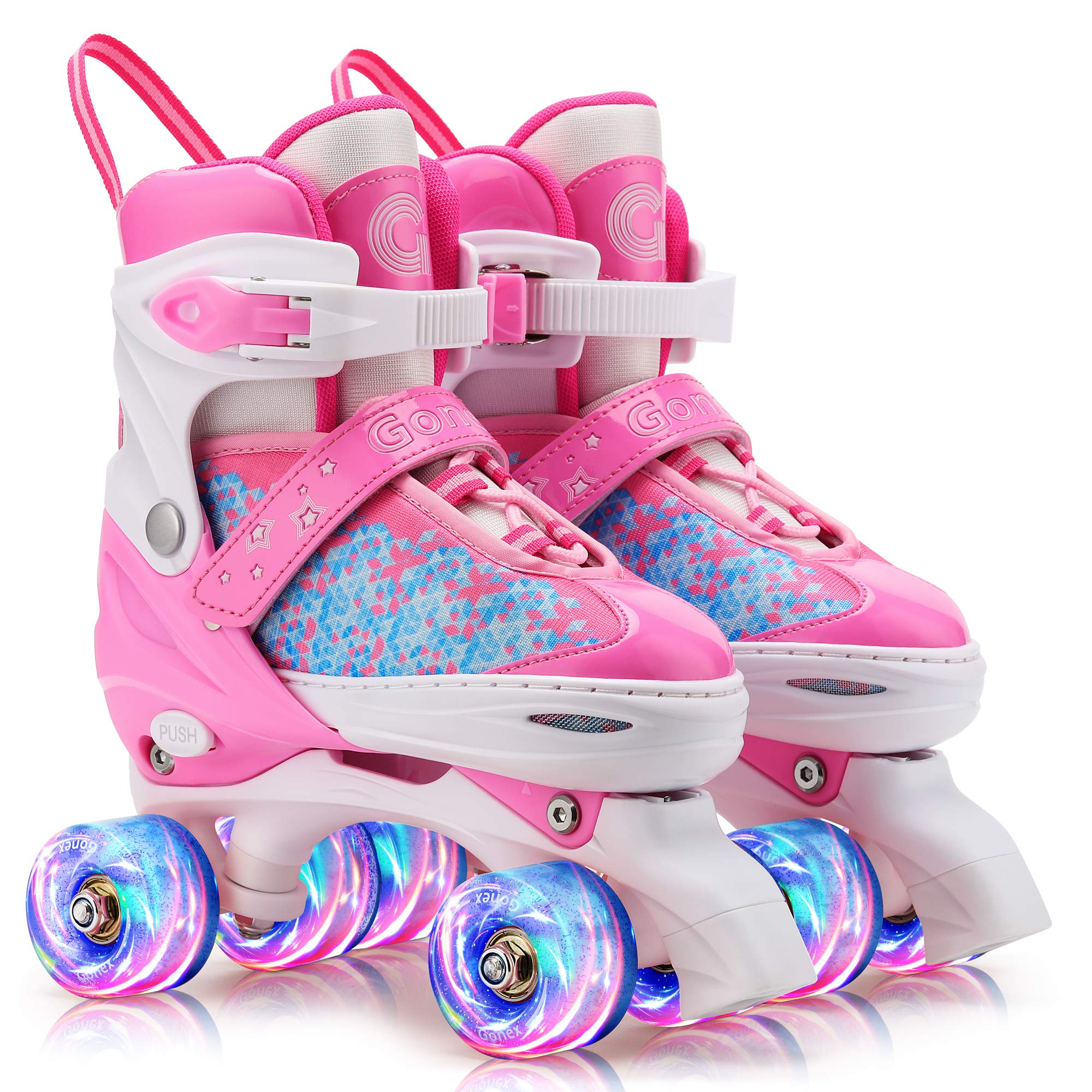 gonex-adjustable-light-up-roller-skates-for-kids-sizes-s-m-l image 8
