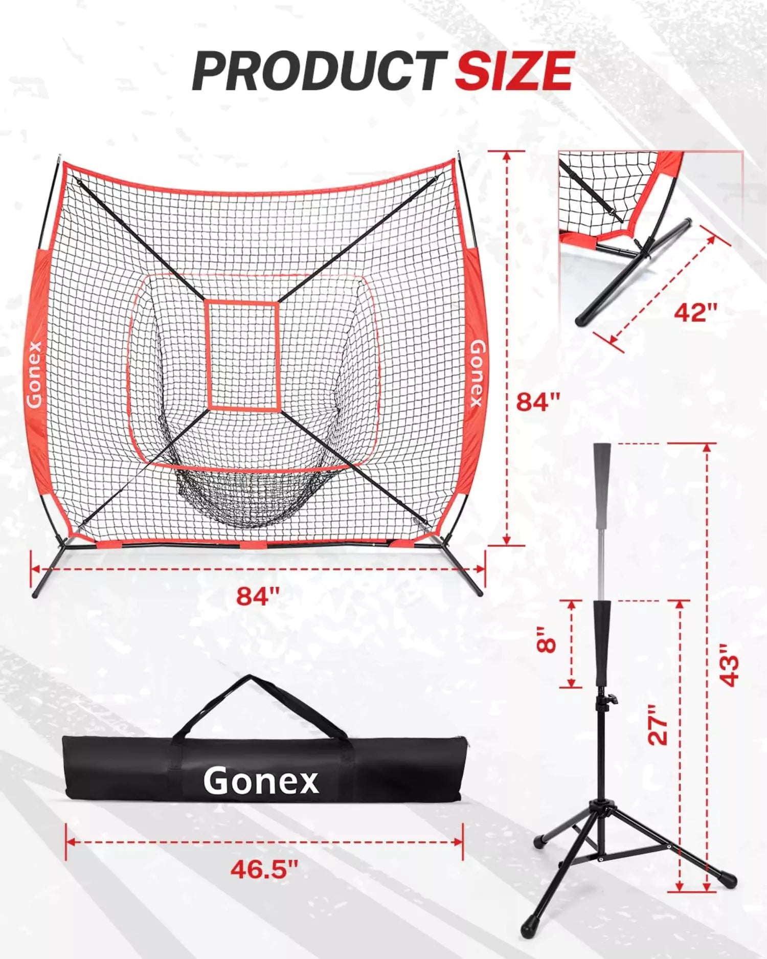 gonex-7x7-baseball-practice-hitting-net-and-tee image 6