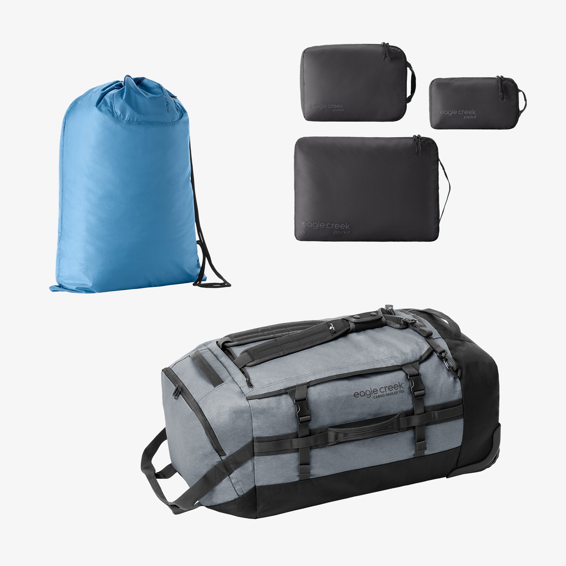 eagle-creek-road-trip-bundle-cargo-hauler-110l-duffel-packing-cubes-laundry-sack image 4