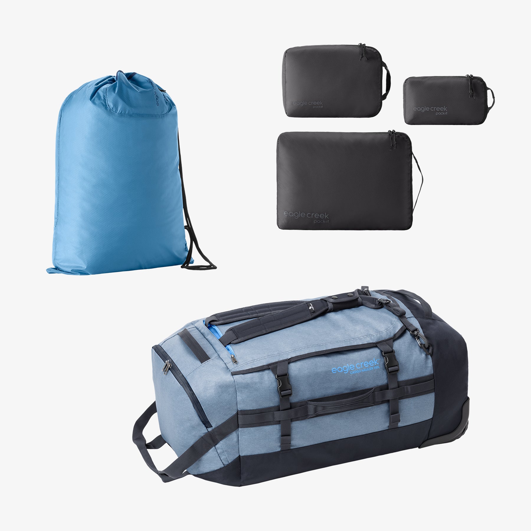 eagle-creek-road-trip-bundle-cargo-hauler-110l-duffel-packing-cubes-laundry-sack image 7
