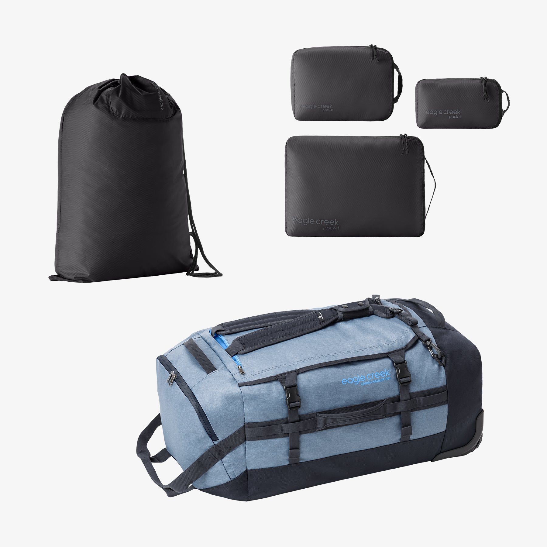 eagle-creek-road-trip-bundle-cargo-hauler-110l-duffel-packing-cubes-laundry-sack image 8