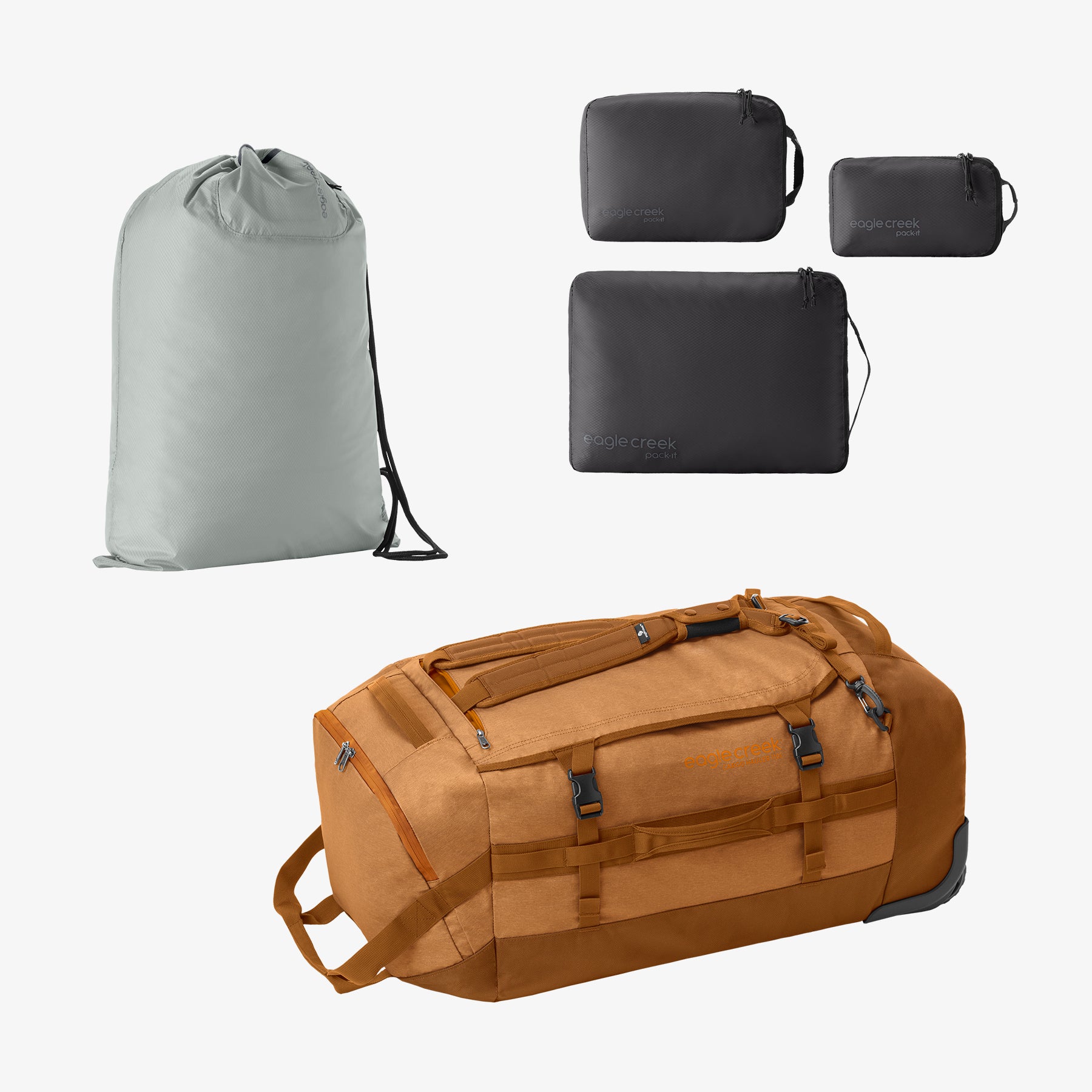 eagle-creek-road-trip-bundle-cargo-hauler-110l-duffel-packing-cubes-laundry-sack image 2