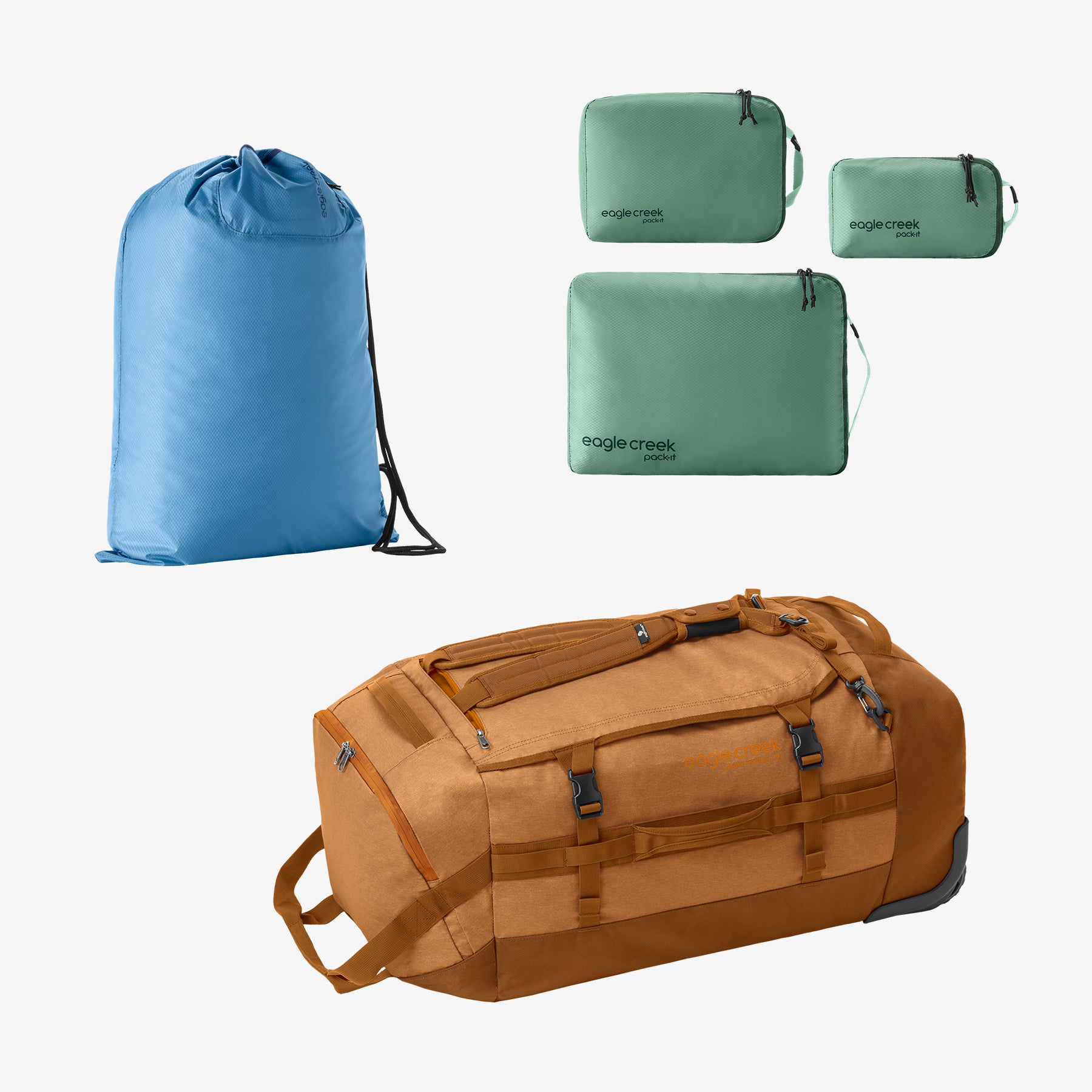 eagle-creek-road-trip-bundle-cargo-hauler-110l-duffel-packing-cubes-laundry-sack image 1