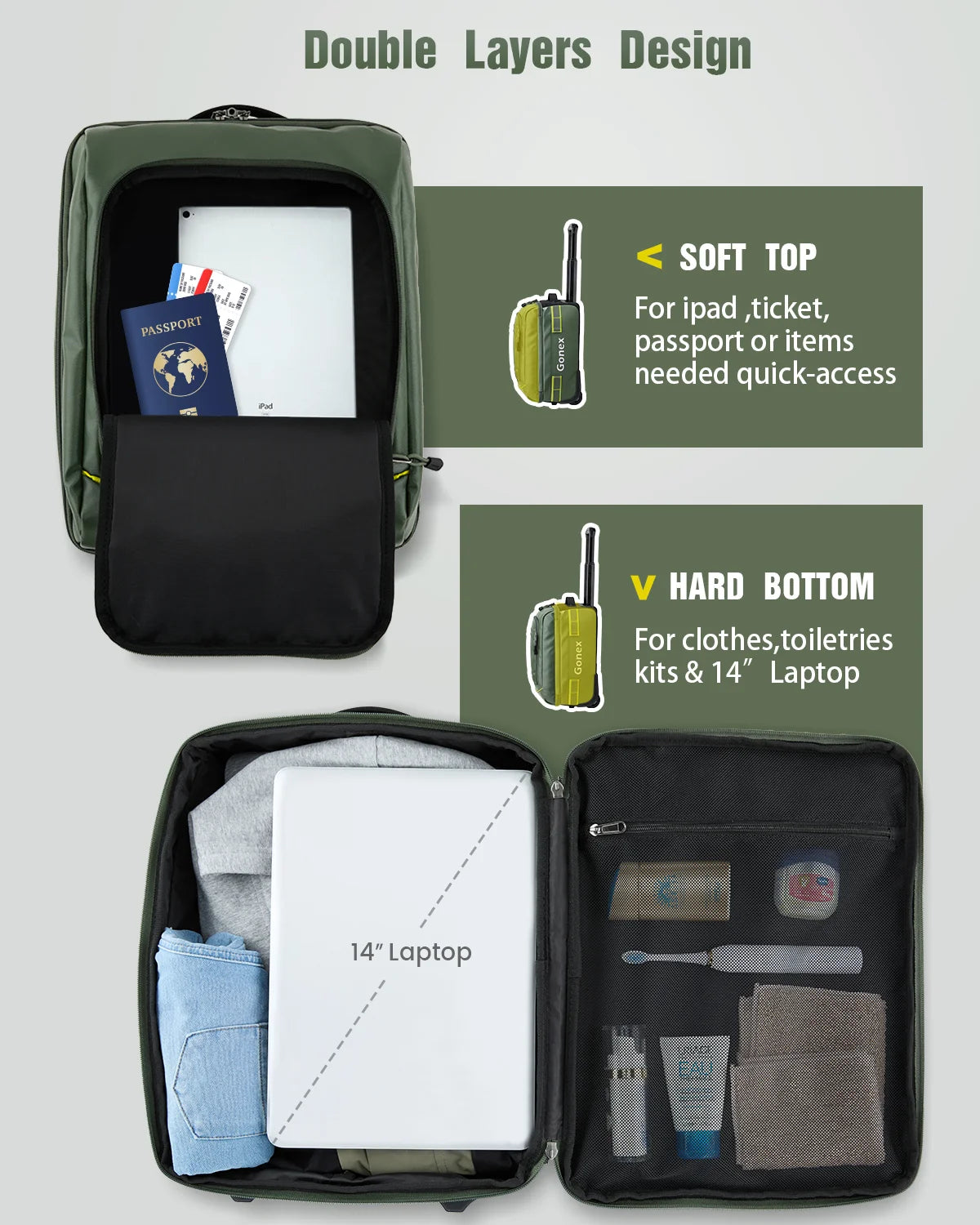 gonex-16-inch-rolling-duffle-bag image 5