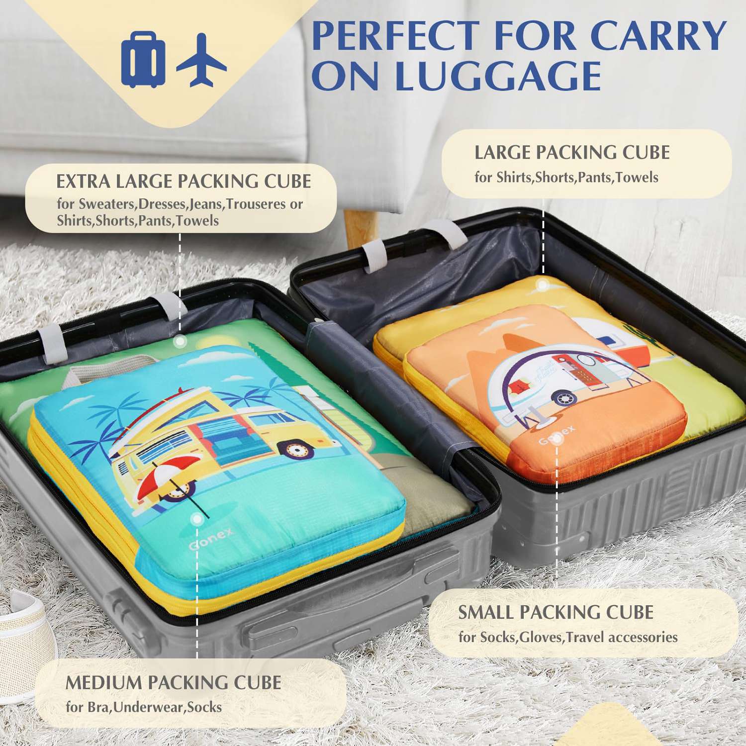 gonex-rv-compression-packing-cubes-4-piece-set image 3