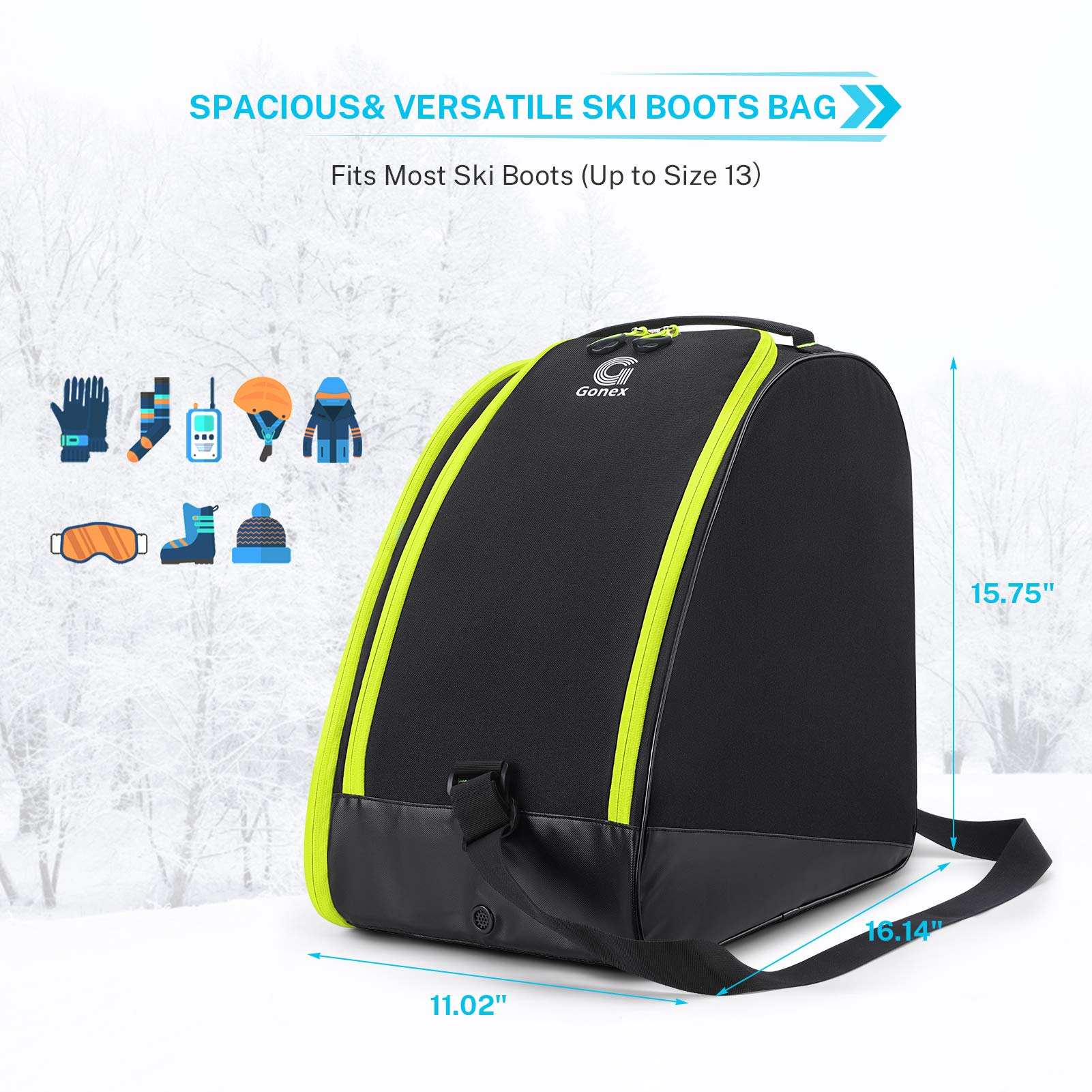 gonex-padded-ski-bag-and-boot-bag-combo image 7