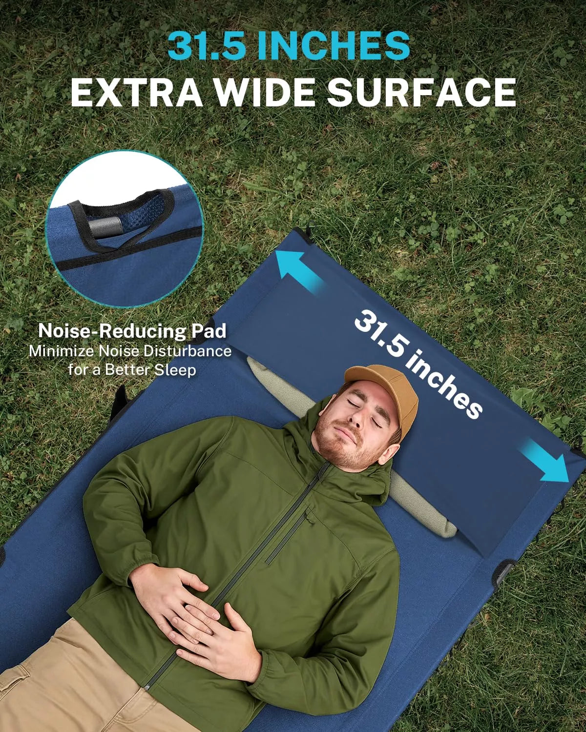 gonex-31-5-extra-wide-camping-cot-with-short-leg image 4