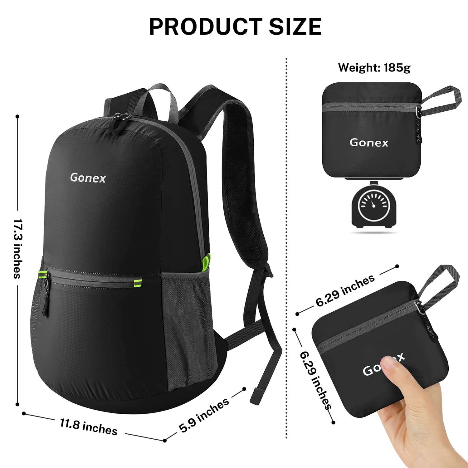gonex-20l-lightweight-packable-hiking-backpack-daypack image 7