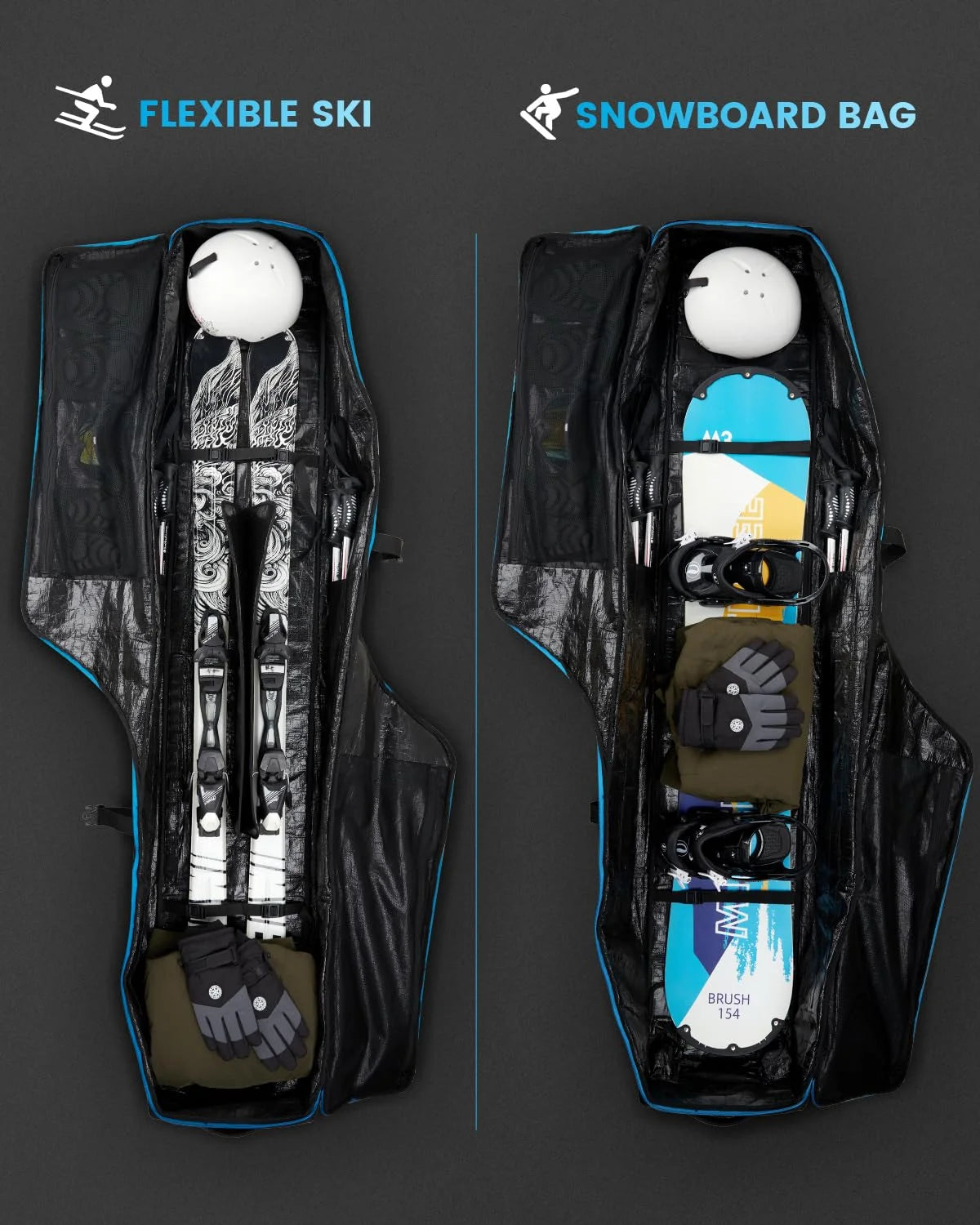 gonex-wheelie-snowboard-bag-with-10cm-wheels-175-190cm-adjustable image 3