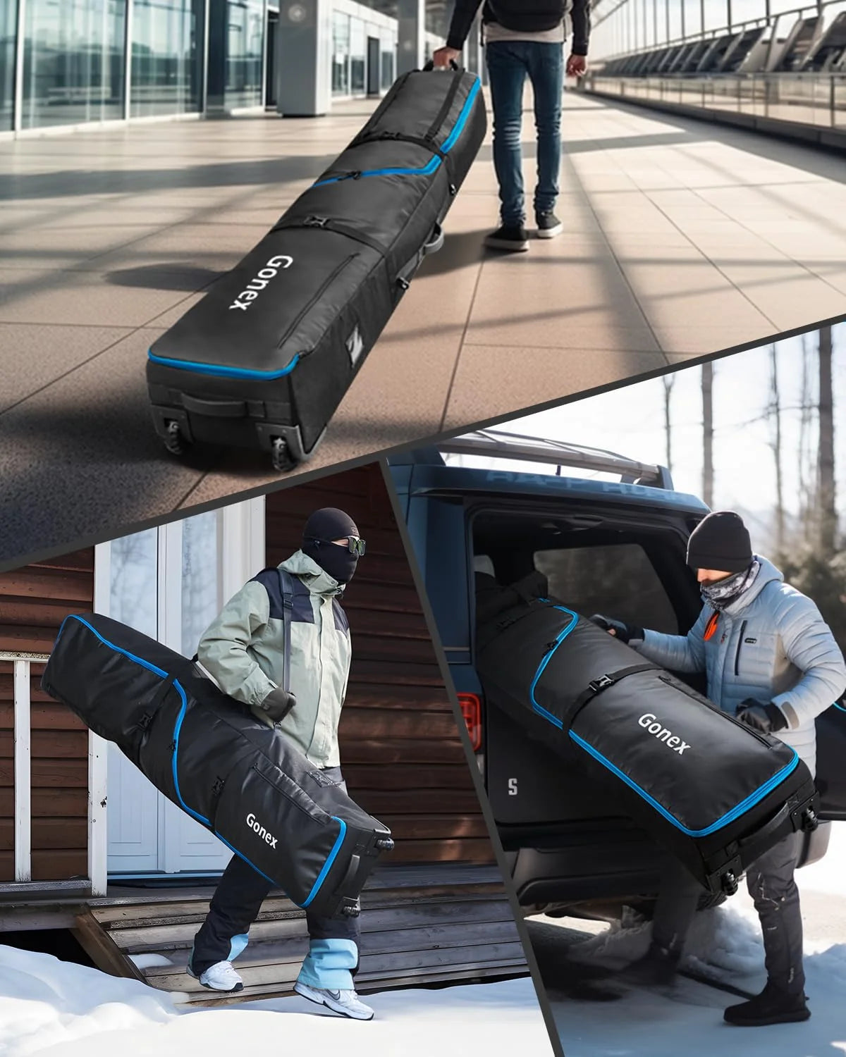 gonex-wheelie-snowboard-bag-with-10cm-wheels-175-190cm-adjustable image 8