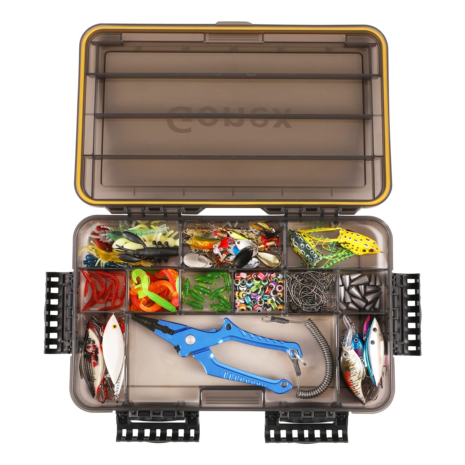 gonex-3700-waterproof-tackle-box-sealed-lid-with-cam-action-latches-for-lure-hoo image 2