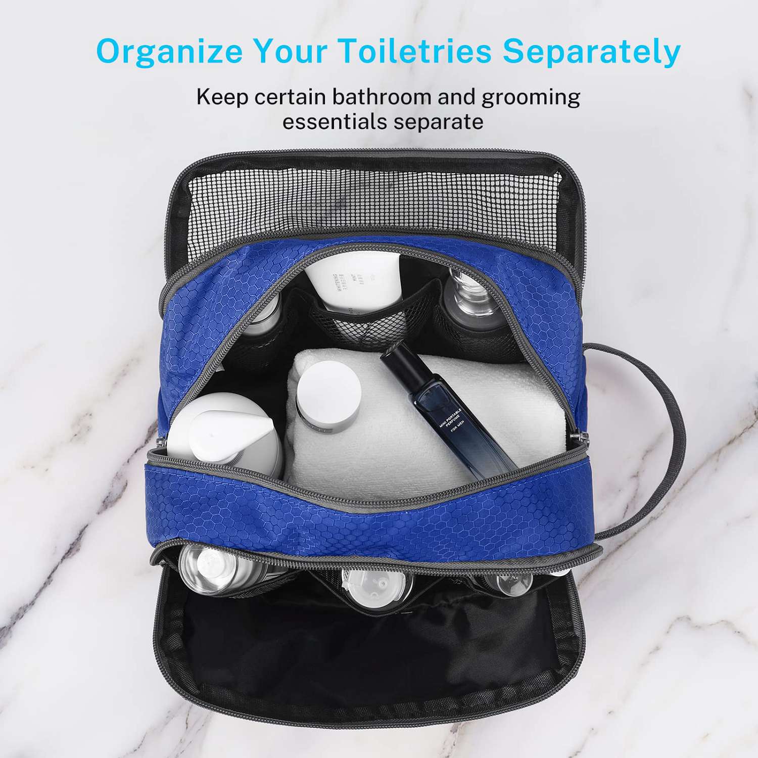gonex-travel-toiletry-bag-water-resistant-nylon-dopp-kit-with-organized-compartm image 7
