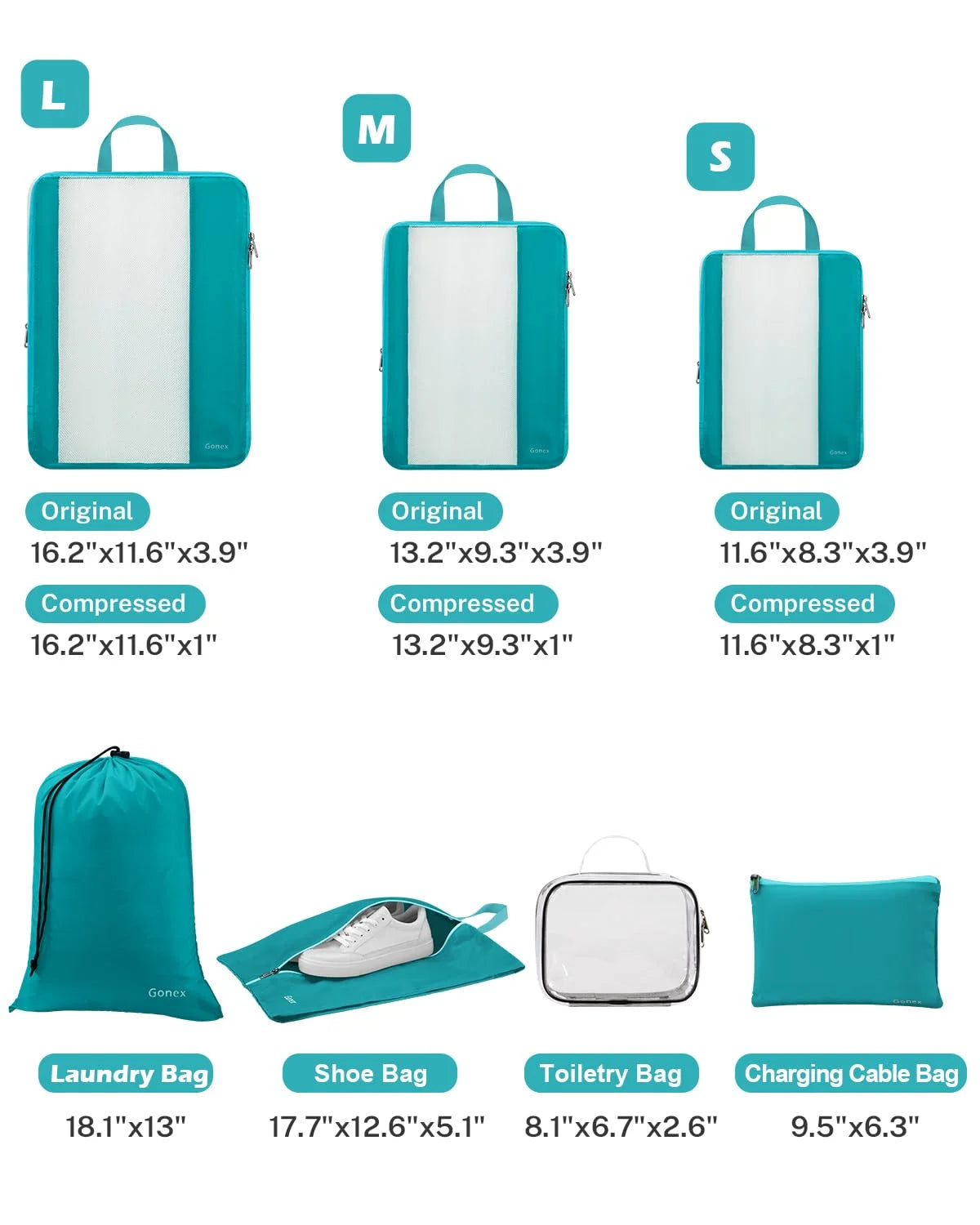 gonex-compression-packing-cubes-8-pcs image 7