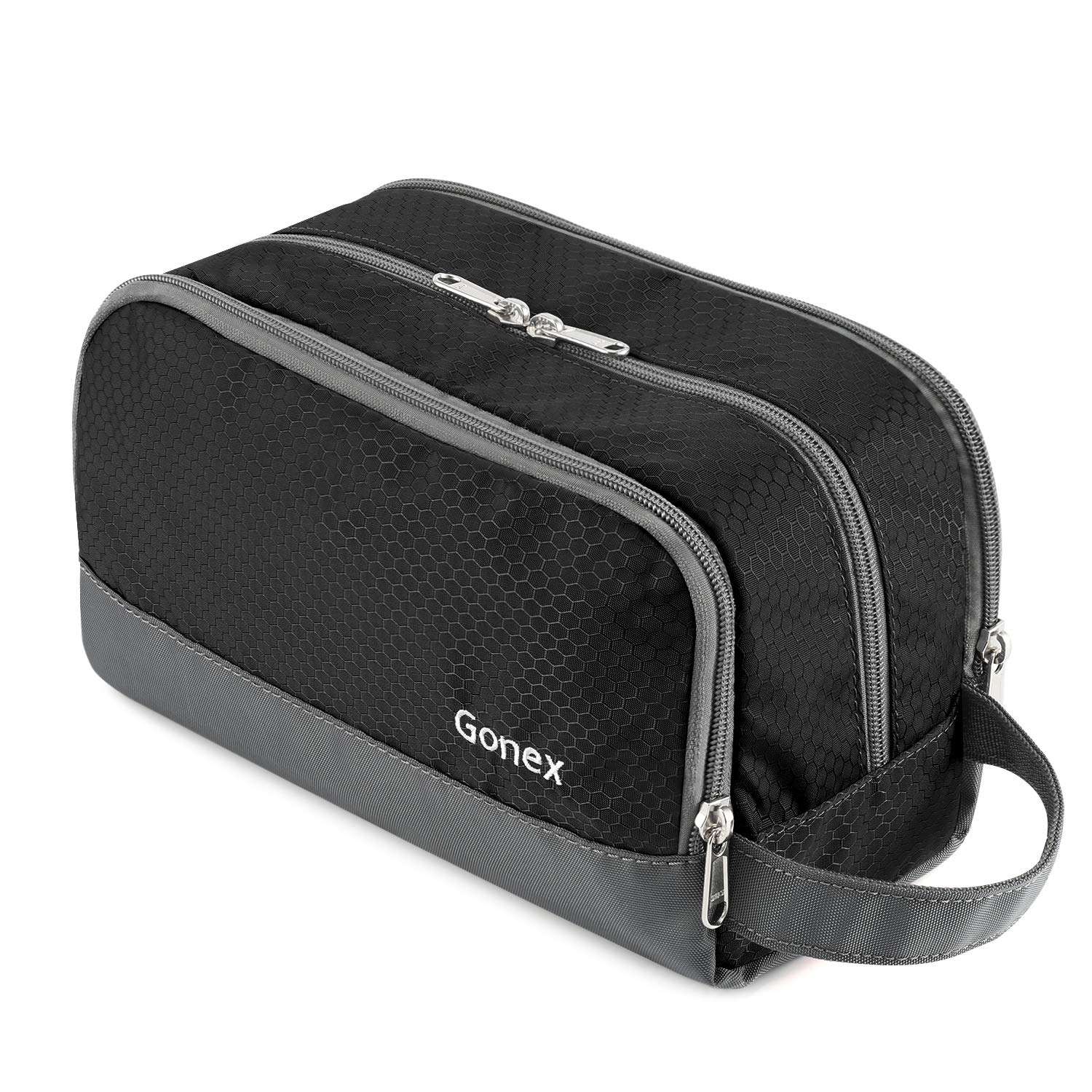 gonex-travel-toiletry-bag-water-resistant-nylon-dopp-kit-with-organized-compartm image 2
