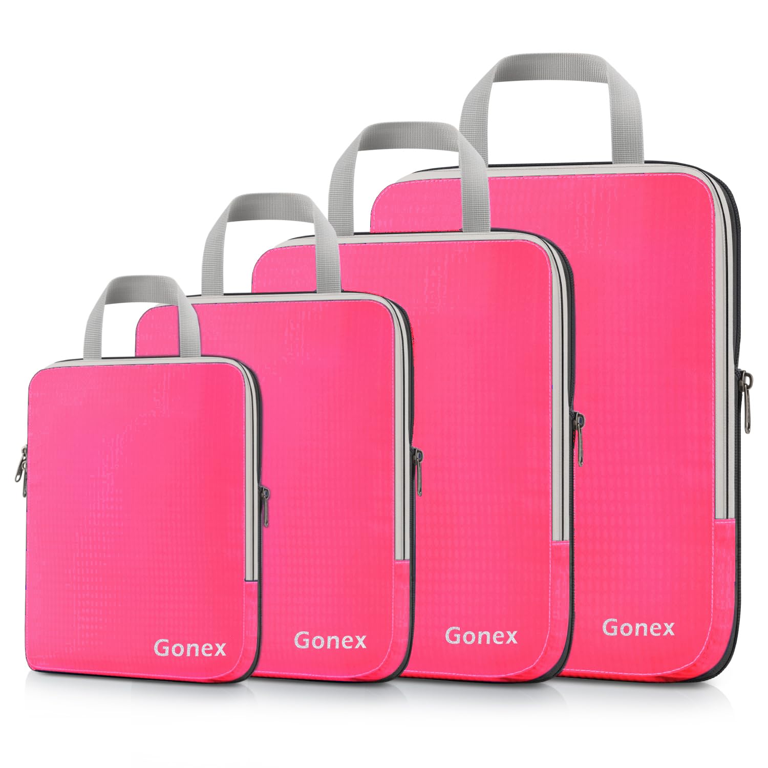 gonex-compression-packing-cubes-for-travel-4-piece-set-xl-l-m-s-rip-stop-nylon image 4
