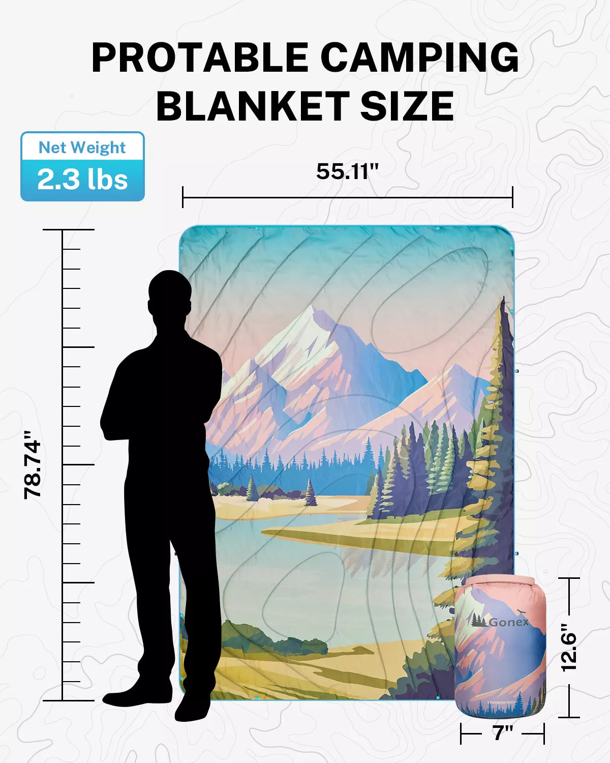 gonex-landscape-puffy-printed-outdoor-camping-blanket-79-x-55 image 5