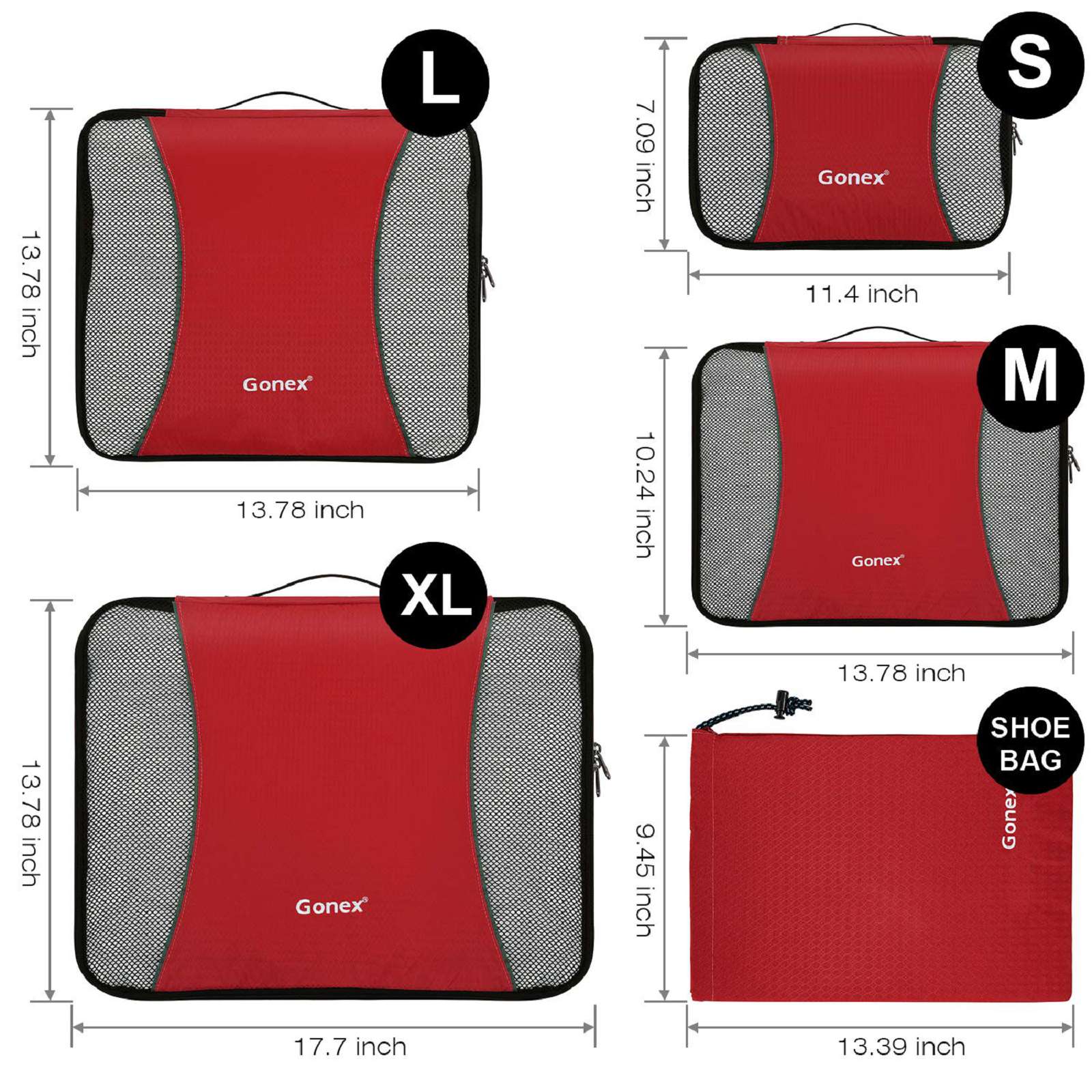 gonex-luggage-organizers-packing-cubes-5pcs-set image 8