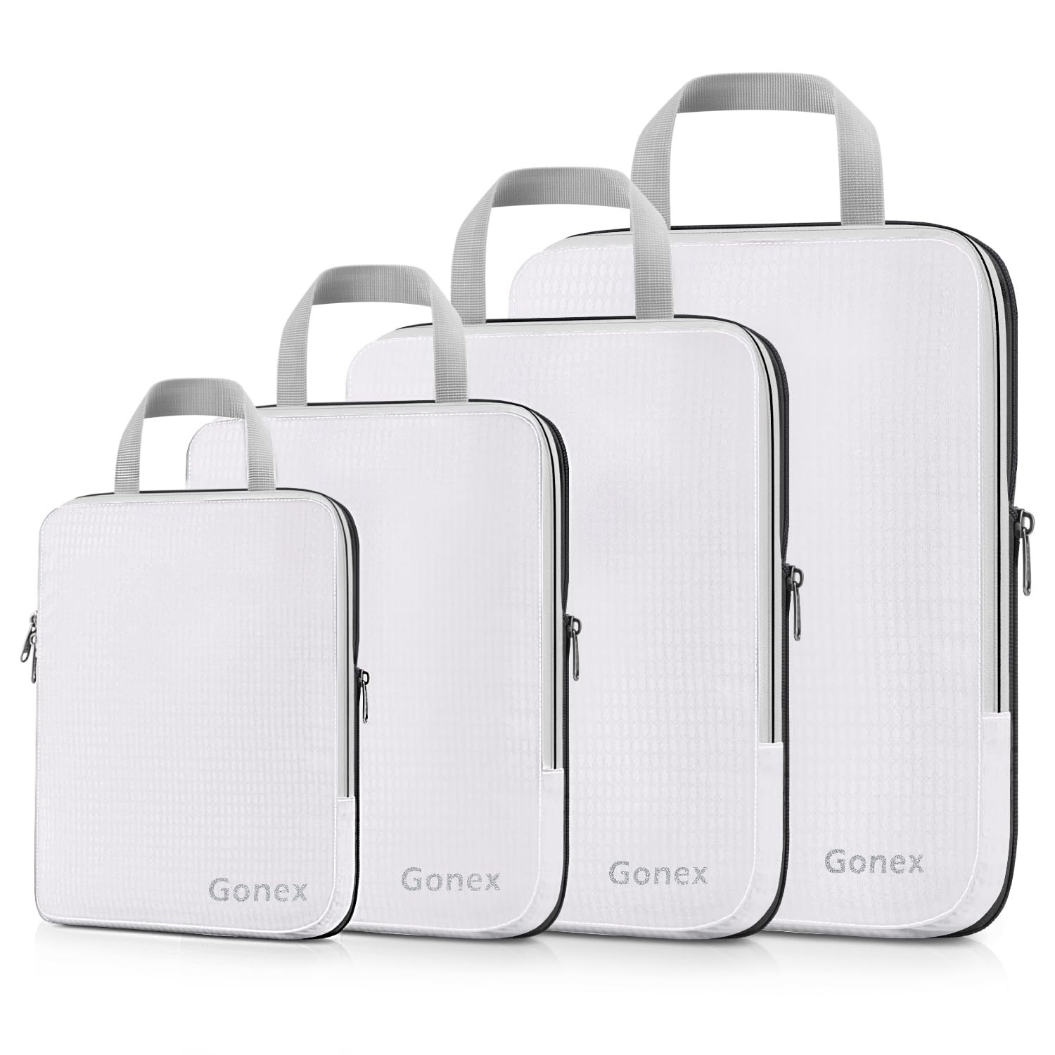 gonex-compression-packing-cubes-for-travel-4-piece-set-xl-l-m-s-rip-stop-nylon image 3