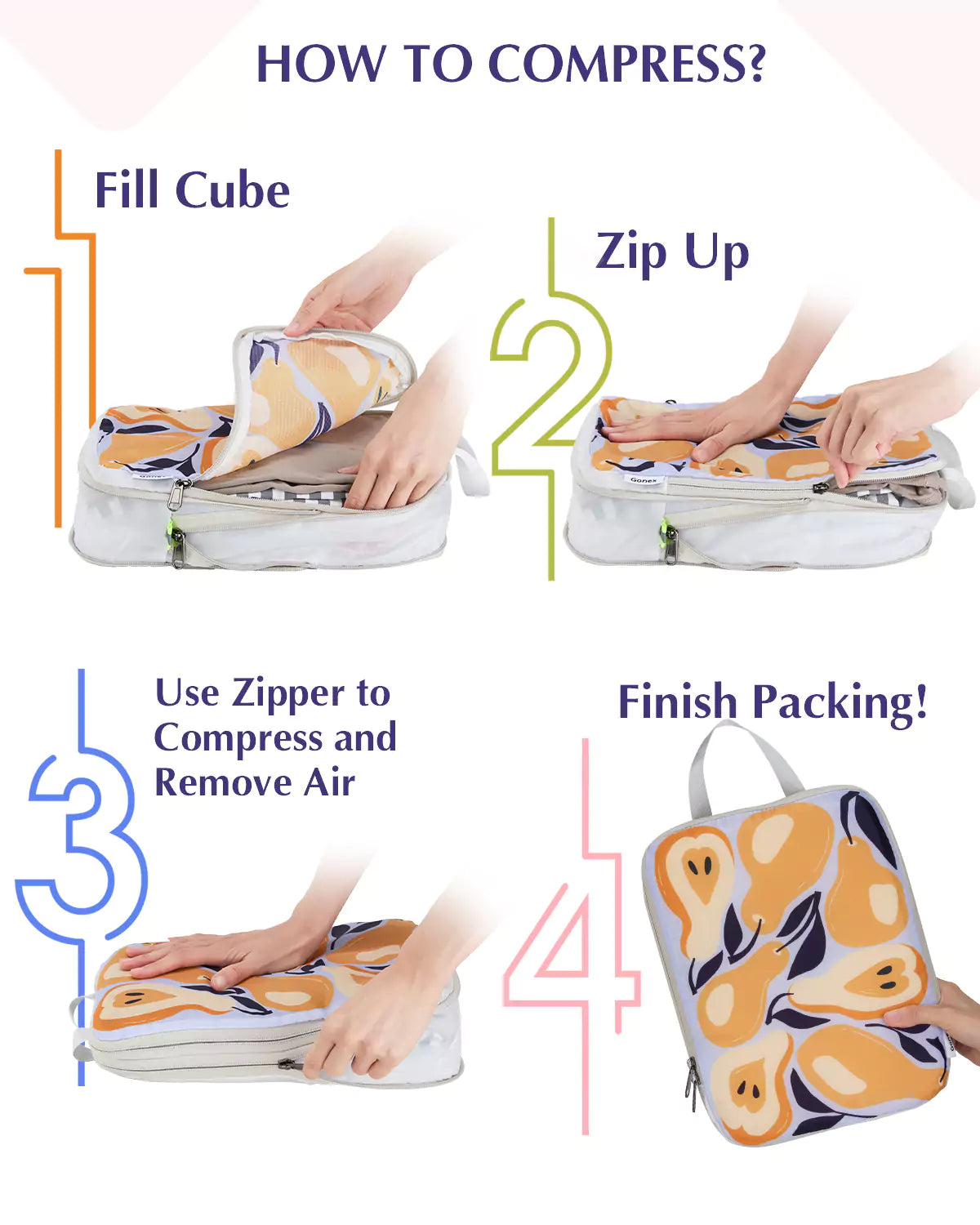 gonex-cute-fruit-compression-packing-cubes-set image 5