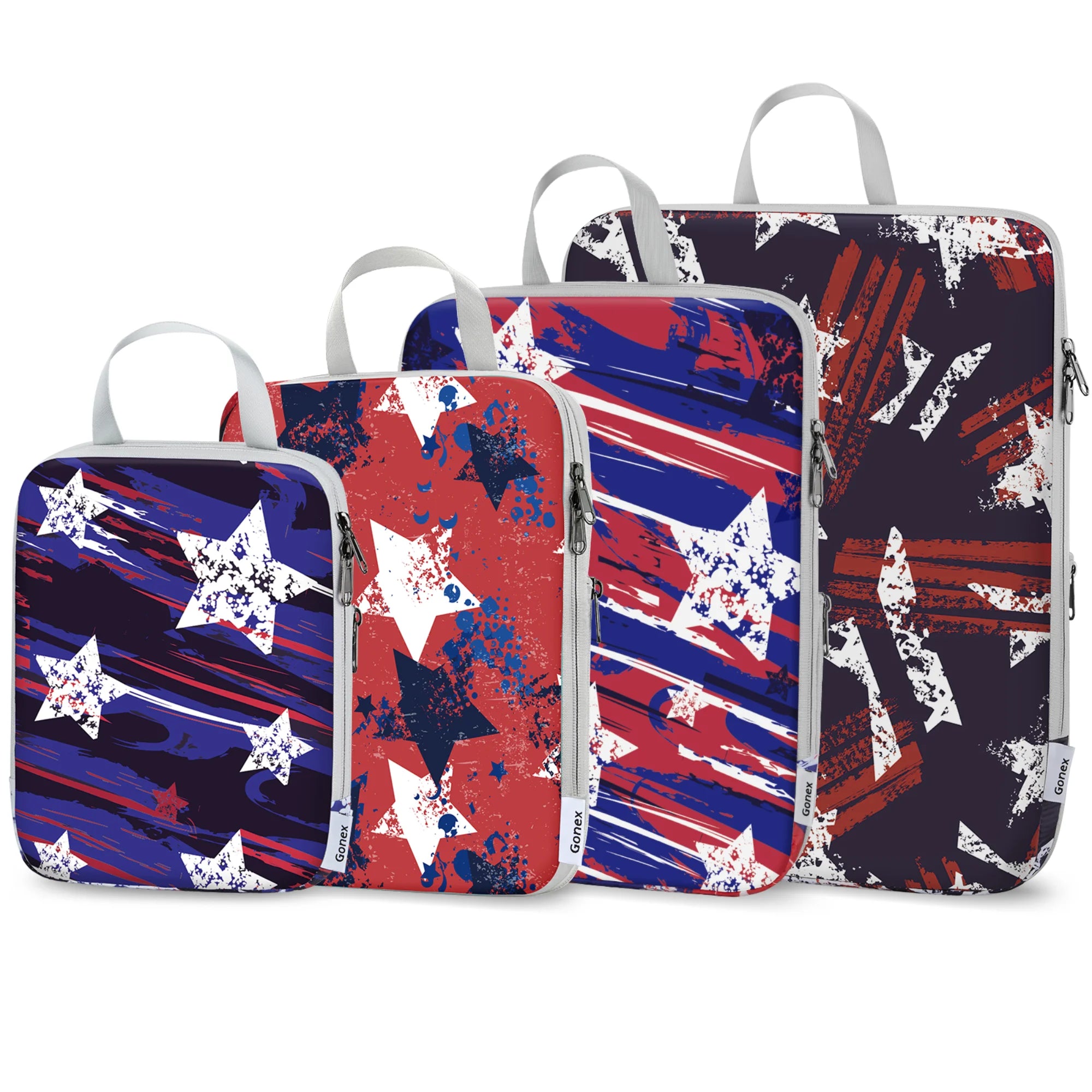 gonex-patriot-stripe-compression-packing-cubes-set-4-piece image 2