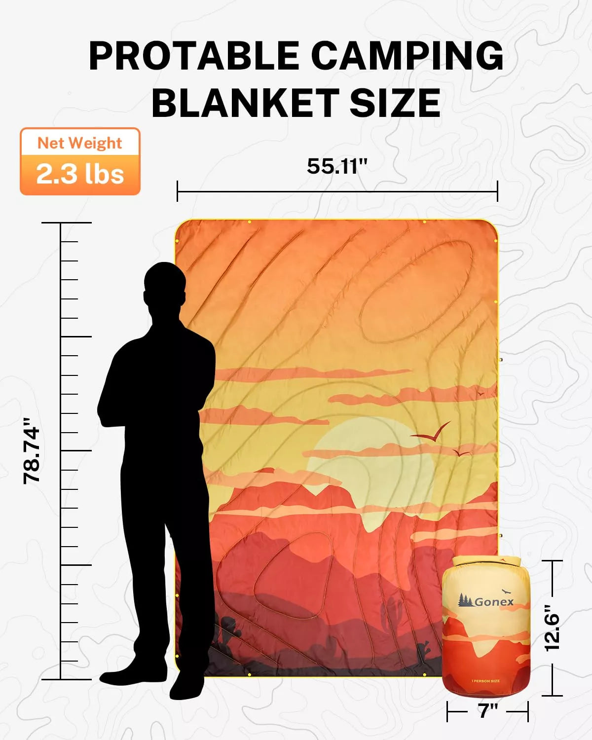 gonex-desert-puffy-printed-outdoor-camping-blanket-79-x-55-lightweight-thermal-i image 5