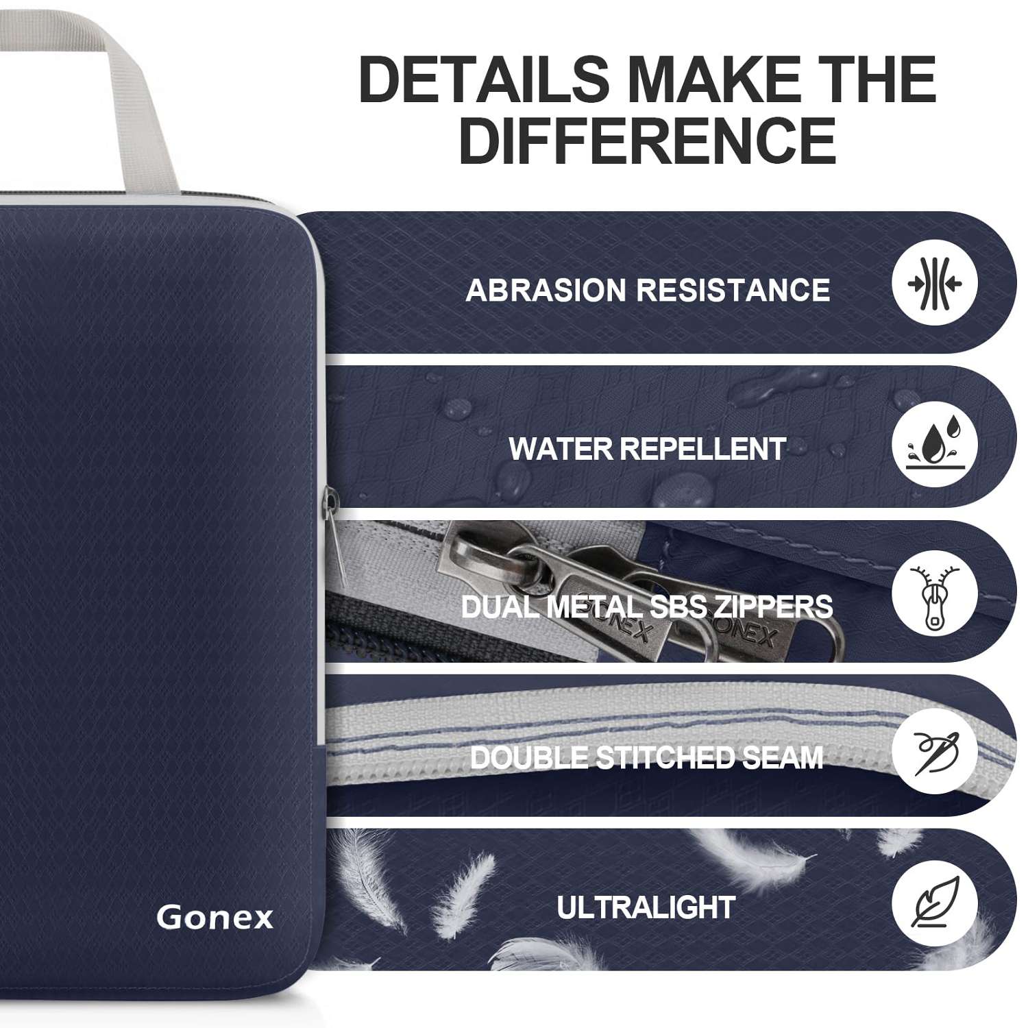 gonex-compression-packing-cubes-set-4pcs-expandable-travel-organizers-with-doubl image 5