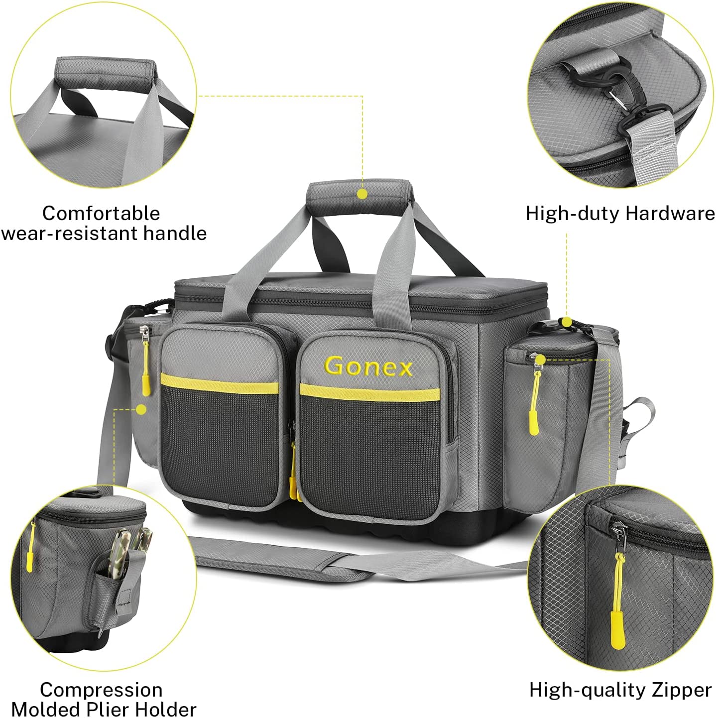 gonex-fishing-tackle-bag-with-two-front-pockets image 5