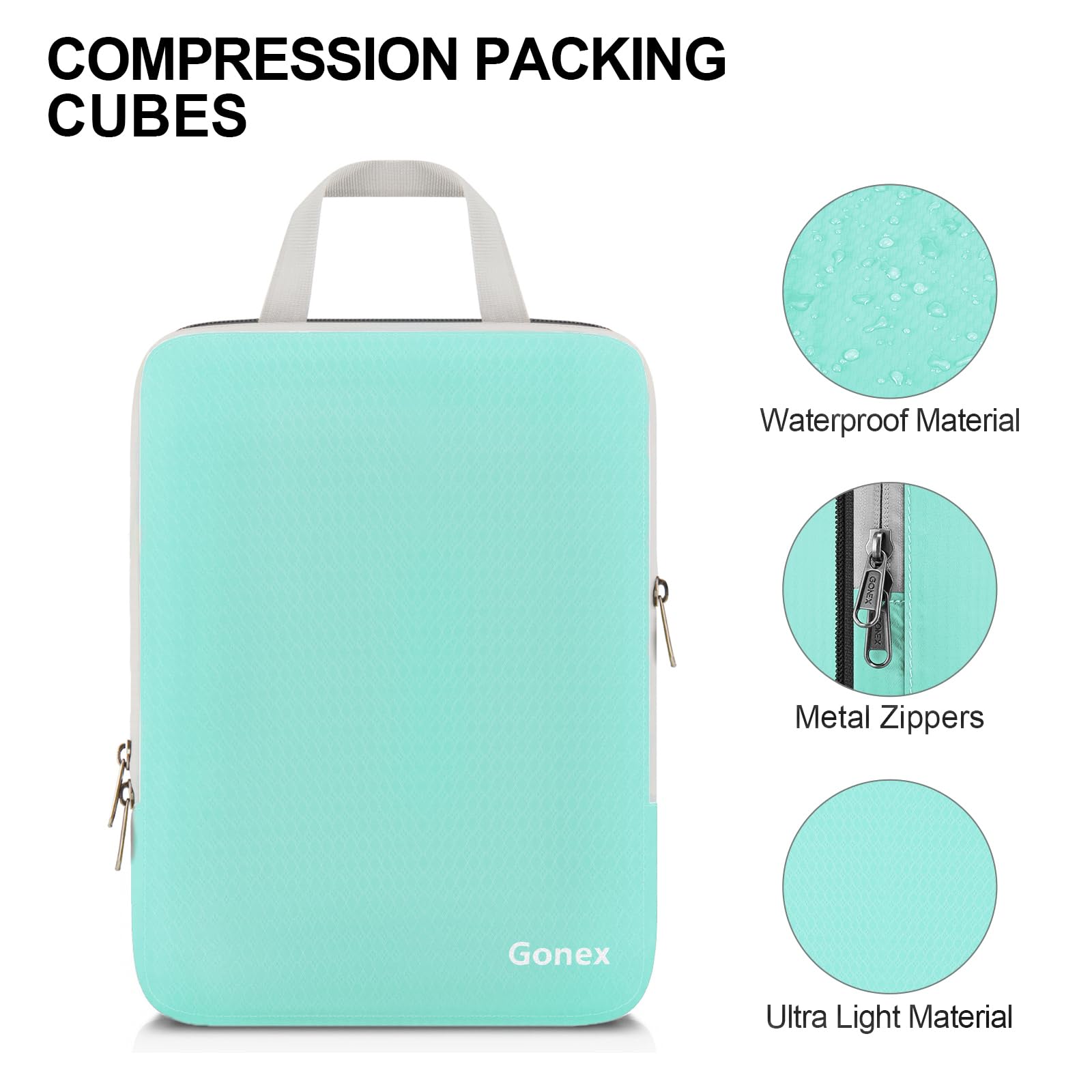 gonex-compression-packing-cubes-for-travel-4-piece-set-xl-l-m-s-rip-stop-nylon image 5