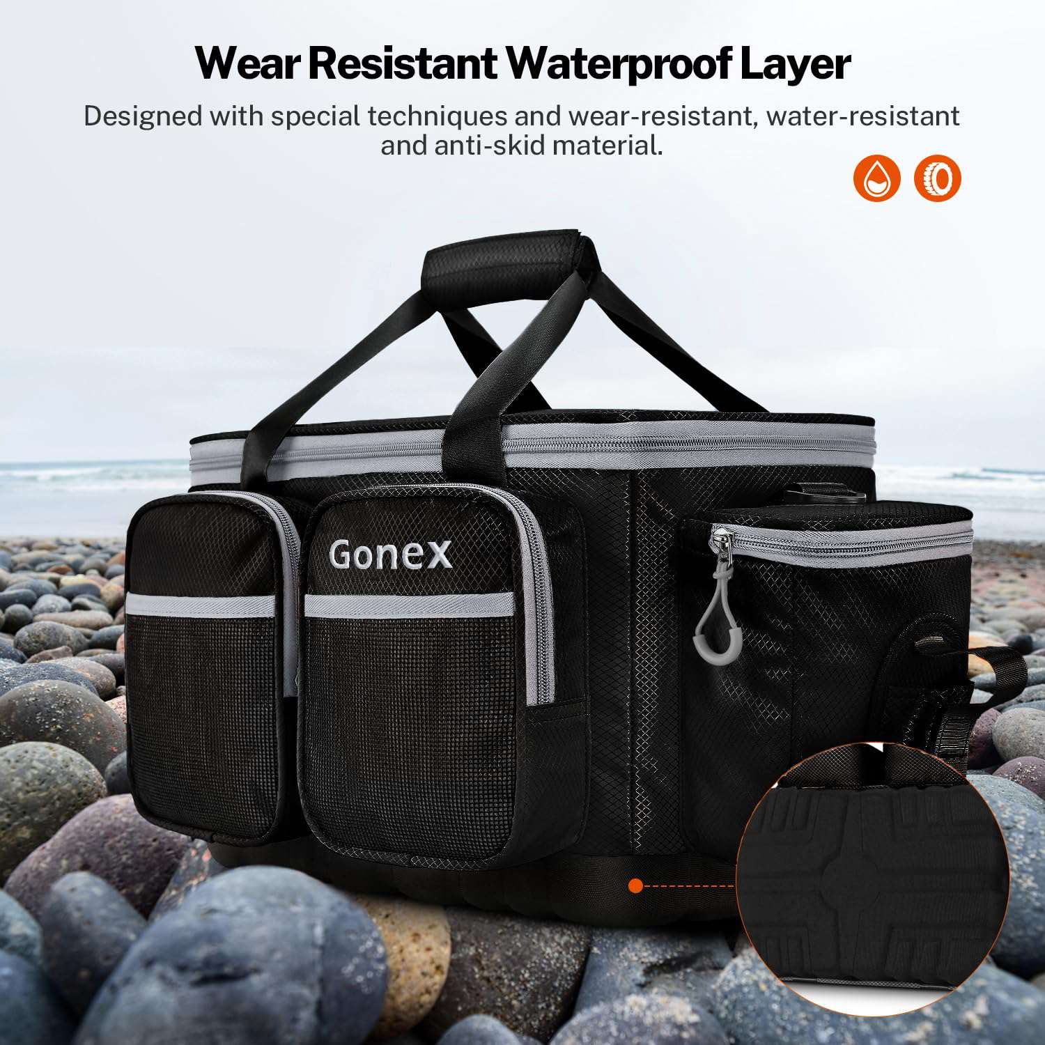 gonex-fishing-tackle-bag-with-two-front-pockets image 7