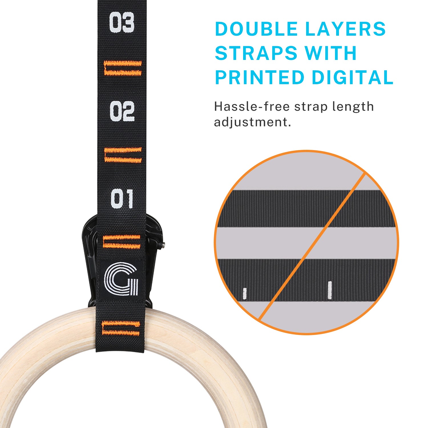 gonex-wooden-gymnastic-rings-with-adjustable-number-straps-and-quick-carabiner image 7