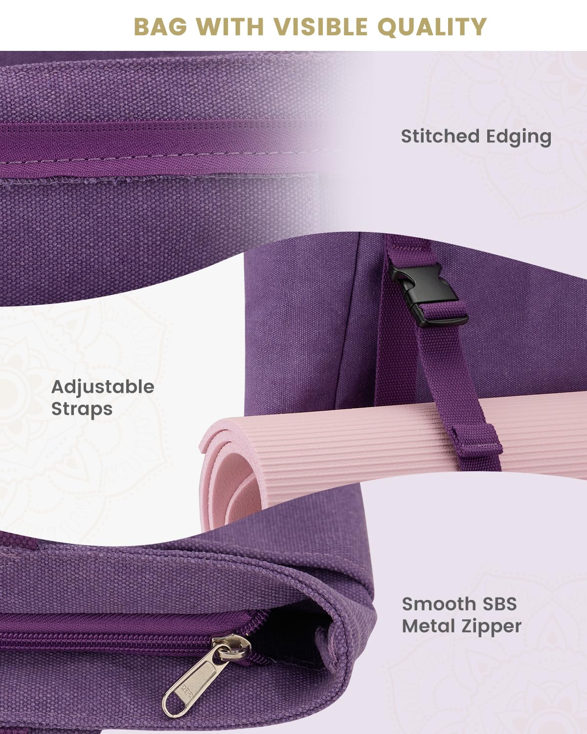 gonex-canvas-yoga-mat-bag-large-fold-out-front-pocket-20x13x5-1-inches-fits-72-m image 6
