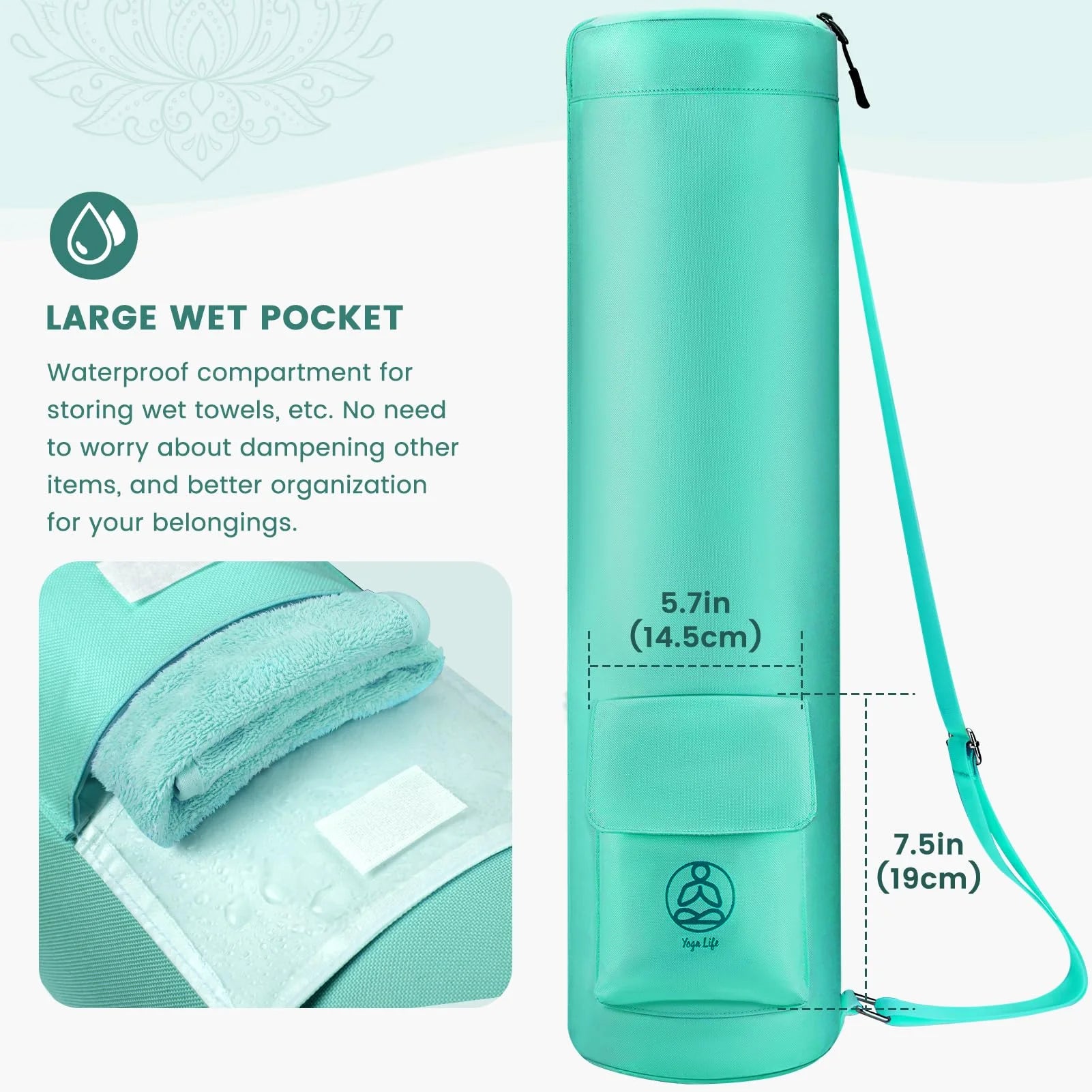 gonex-yoga-mat-bag-with-peacock-pattern-28-x-7-diameter image 5