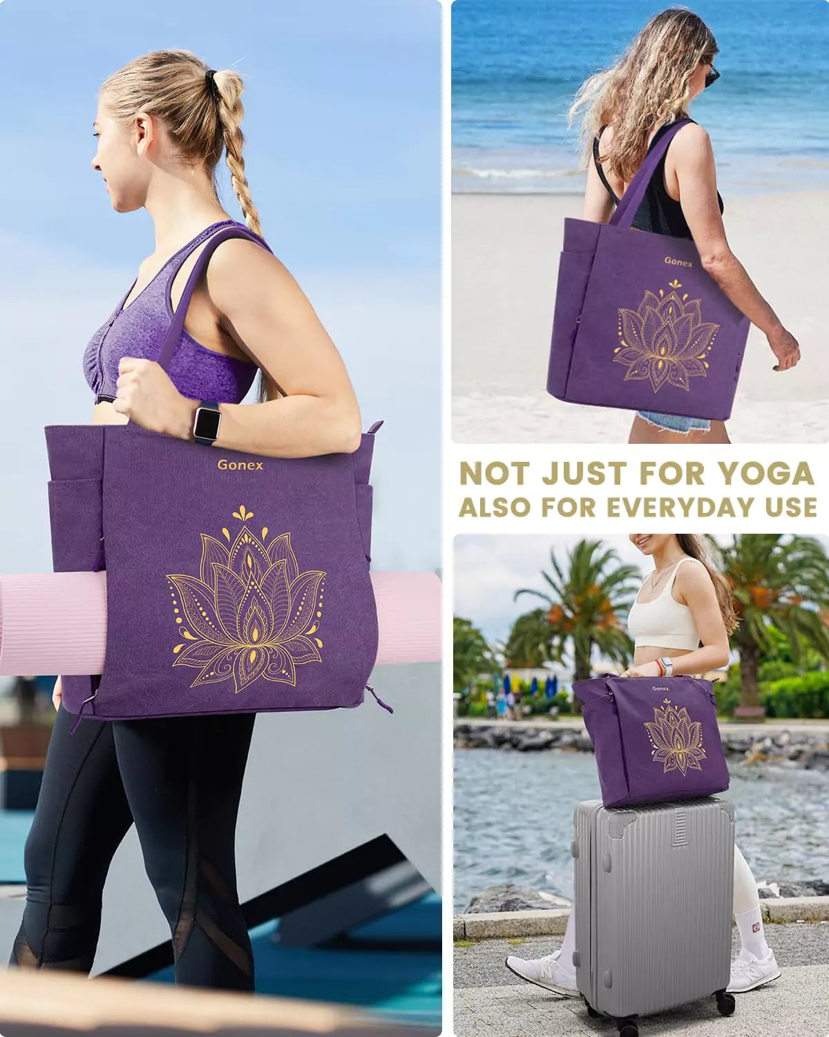 gonex-large-yoga-mat-bag-with-full-zipper-quick-access-mat-compartment-fits-6mm- image 7