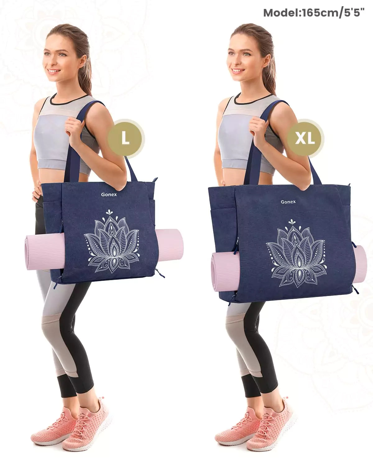 gonex-yoga-mat-bag-xl-full-zipper-multi-pocket-tote-for-yoga-mats-and-gear image 7
